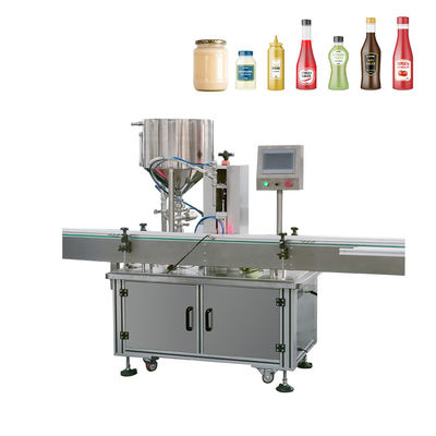 อัตโนมัติ Single Nozzle Lobe ปั๊มผสมและการทําความร้อน Jar ครีมชีสเครื่องเติมด้วย Hopper
