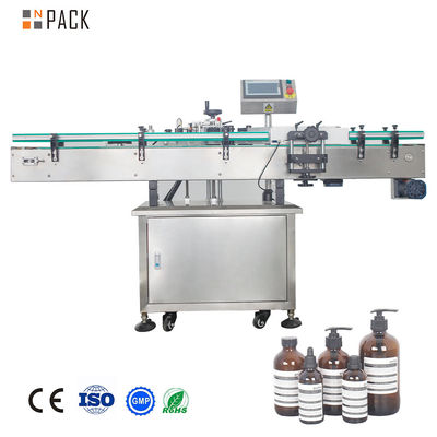เครื่องกํากับ PLC อัตโนมัติ กระป๋องกลม กระป๋องกระป๋อง เครื่องติดป้ายสําหรับน้ํามันซอสเหลว