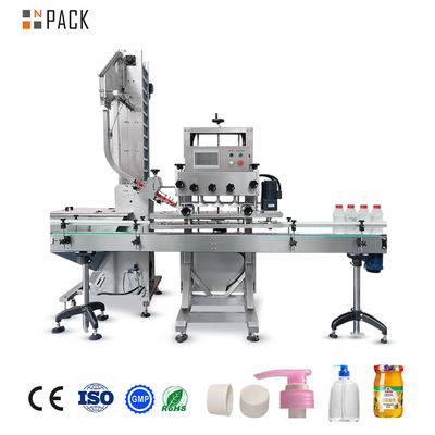 Npack อัตโนมัติเต็มฝรั่งมะเขือเทศพาสต้า Jam กระปุกแก้ว กระปุกกระปุก Screw Capping Machine สําหรับกระปุกสัตว์เลี้ยง